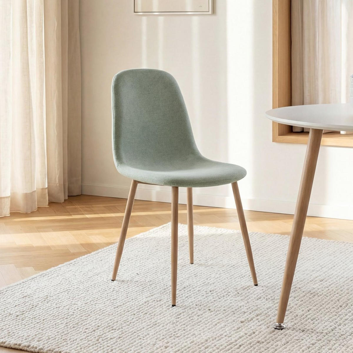 ESSZIMMERSTUHL Ellis Grün 43 cm x 87 cm 4er-Set - Grün, Textil (43/87/54cm) - Klast Home