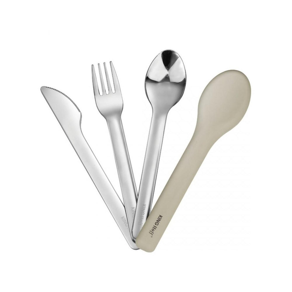 BESTECKSET Silber 21/5/10 cm 63235 - Silberfarben, Metall - Kinghoff 