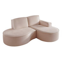 ECKSOFA Arlet In Stoff Riviera - Beige, Holzwerkstoff/Textil (156/277cm) - Fun Möbel