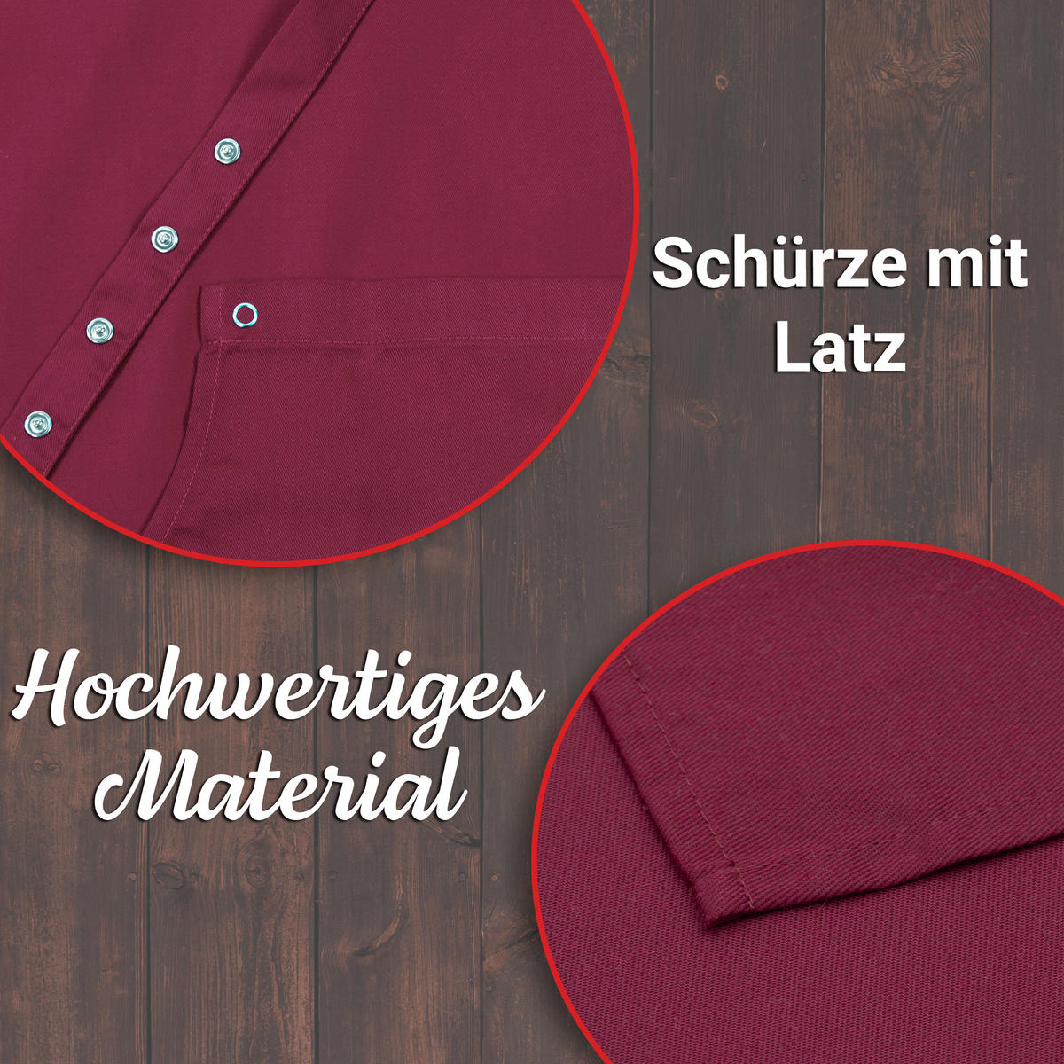 SCHÜRZE , 75x100 cm, 65% Polyester, 35% Viskose, Rot - Bordeaux, Textil (75/100cm) - Zollner
