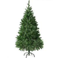 WEIHNACHTSBAUM ,inklusive Metallständer mit Kunststoffkappen,grün - Grün, Kunststoff (140cm) - tectake