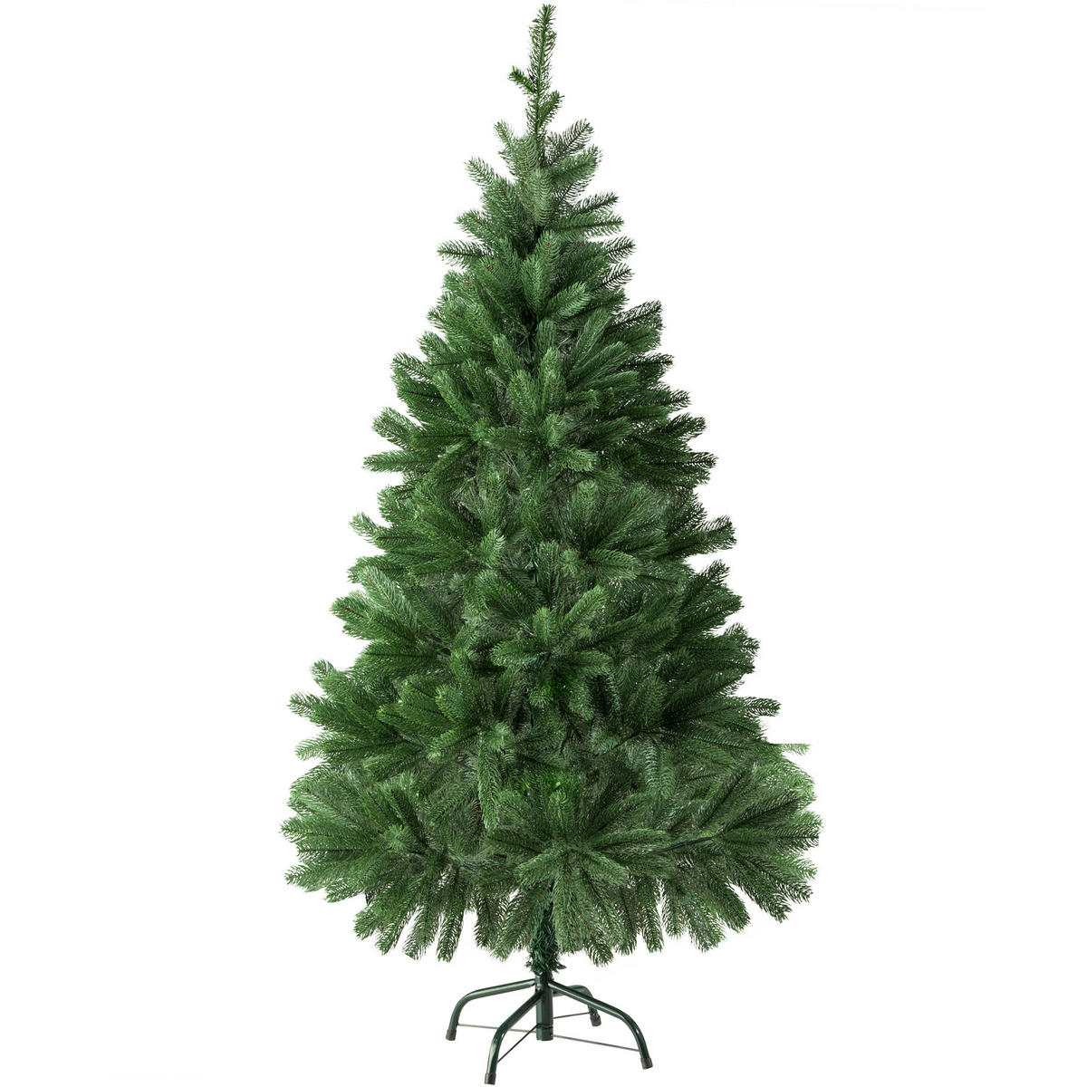 WEIHNACHTSBAUM ,inklusive Metallständer mit Kunststoffkappen,grün - Grün, Kunststoff (140cm) - tectake