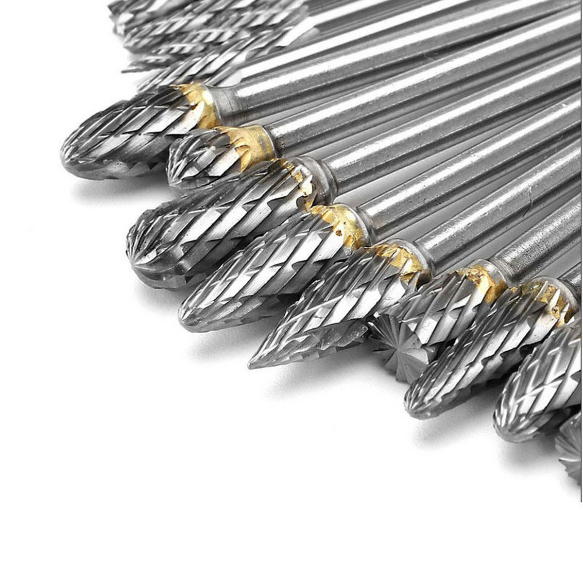 SCHLEIFWERKZEUGE – 20 Stück, 3 mm Schaftdurchmesser - Silberfarben, Metall (0.3/0.3/4cm) - DCA
