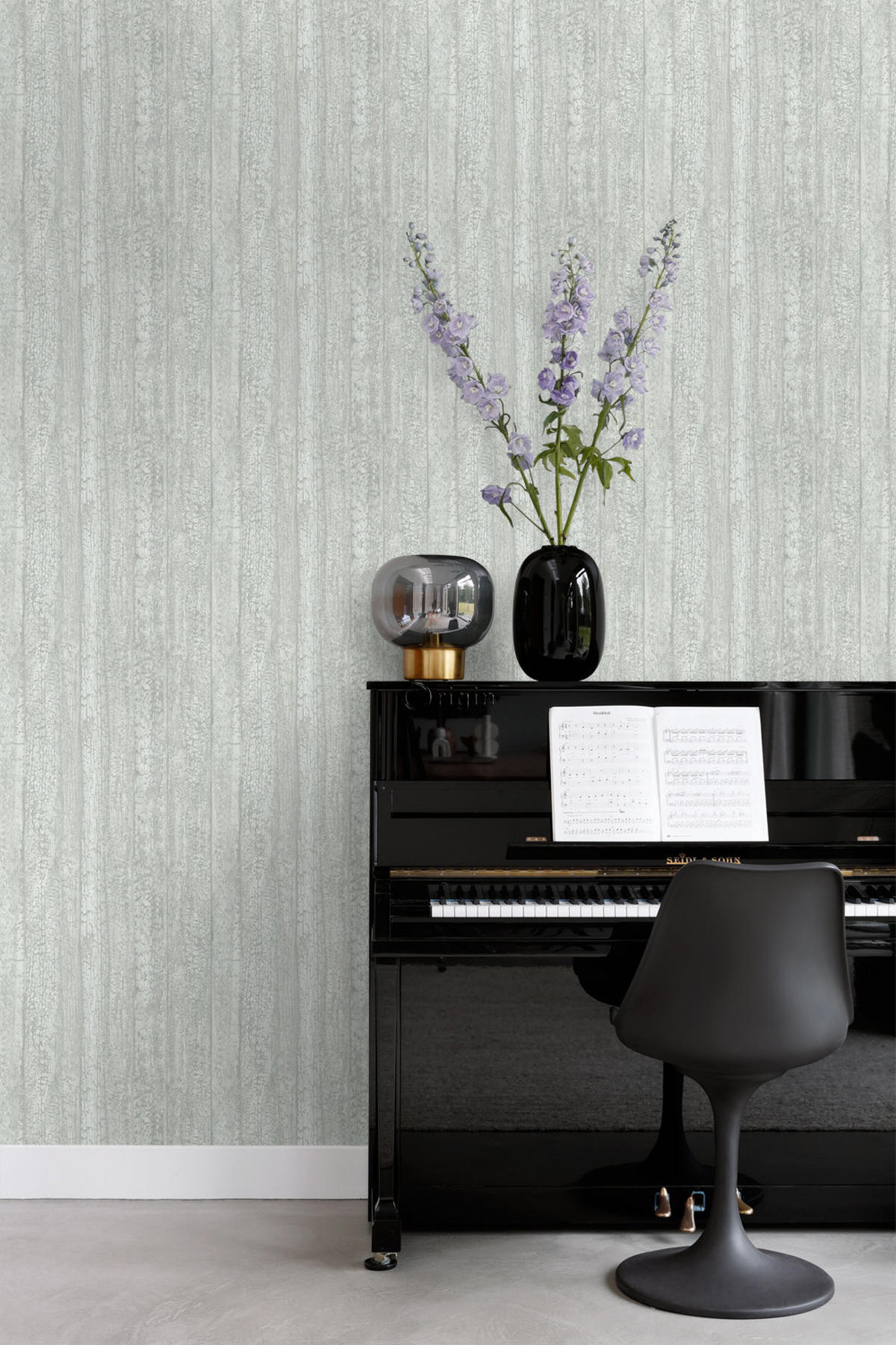 TAPETE Holz-optik 53 cm x 10.05 m - Türkis, Papier (53/1000cm) - Origin Wallcoverings