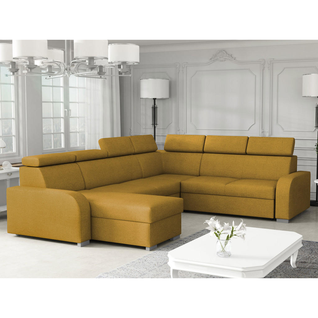 Thumbnail - Mirjan24 Wohnlandschaft, Gelb, Textil, U-Form,Rechteckig, 315x85x250 cm, Wohnzimmer, Sofas & Couches, Wohnlandschaften, ...