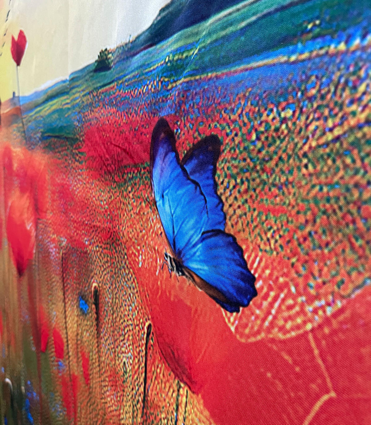 PARAVENT 1-tlg. 180x180 cm RETRO Flowers - Rot/Multicolor, Metall (178/180cm) - QUICK STAR