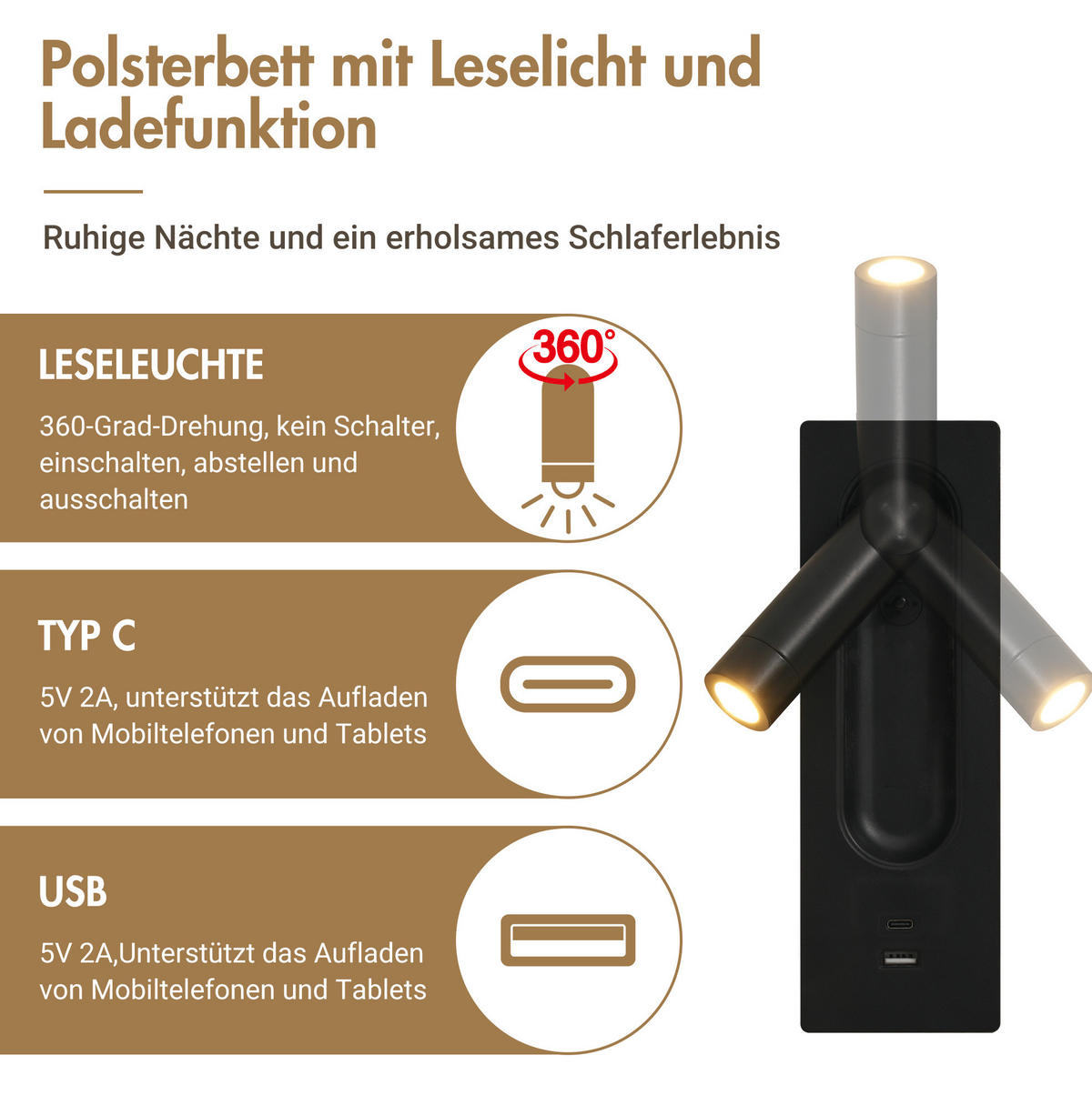 POLSTERBETT 160/200 cm Beige aus Samt mit 2 Nachttischen und 4 Schubladen - Beige, Textil (160/200cm) - OKMYHOME