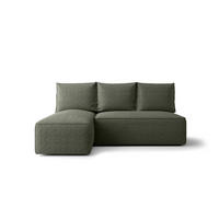 ECKSOFA mit Schlaffunktion SAVIO MINI Quelle 37 Links - Dunkelgrün, Textil (200/140cm) - Bedante