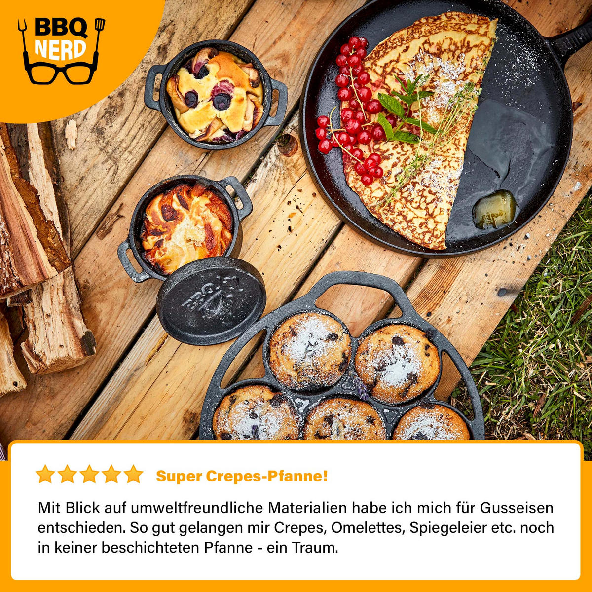 CRÈPESPFANNE GUSSEISEN Ø19cm - Schwarz, Metall (20/4/31cm) - BBQ Nerd