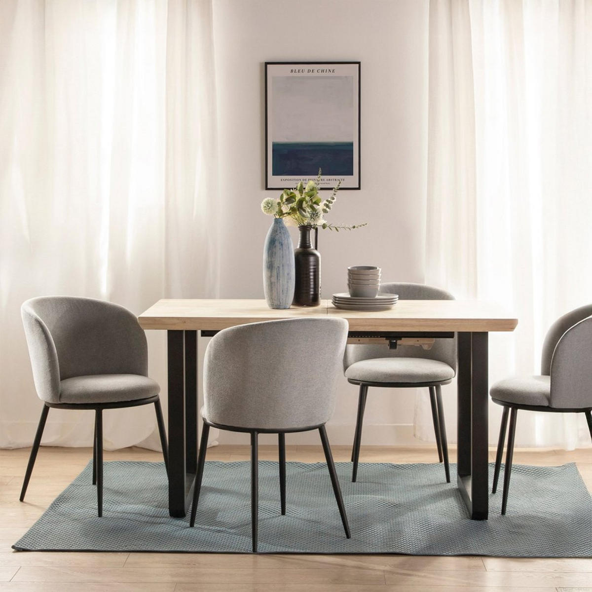 AUSZIEHBARER TISCH Khonor Zweifarbig 140/180 cm x 76 cm - Multicolor, Holz (90/140/76cm)