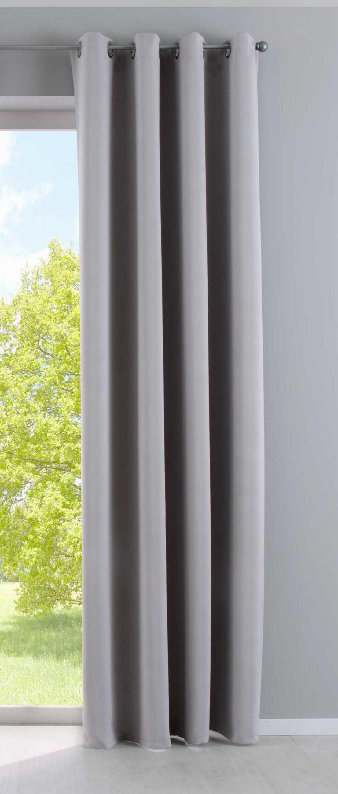 VORHANG »NEW YORK« HxB 225x140 cm Grau - Grau, Textil (140/225cm) - Gardinenbox
