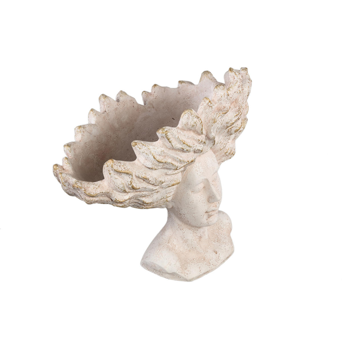 SKULPTUR Kimbere Beige 43/25/35cm - Beige, Stein (25/35/43cm) - PTMD Collection