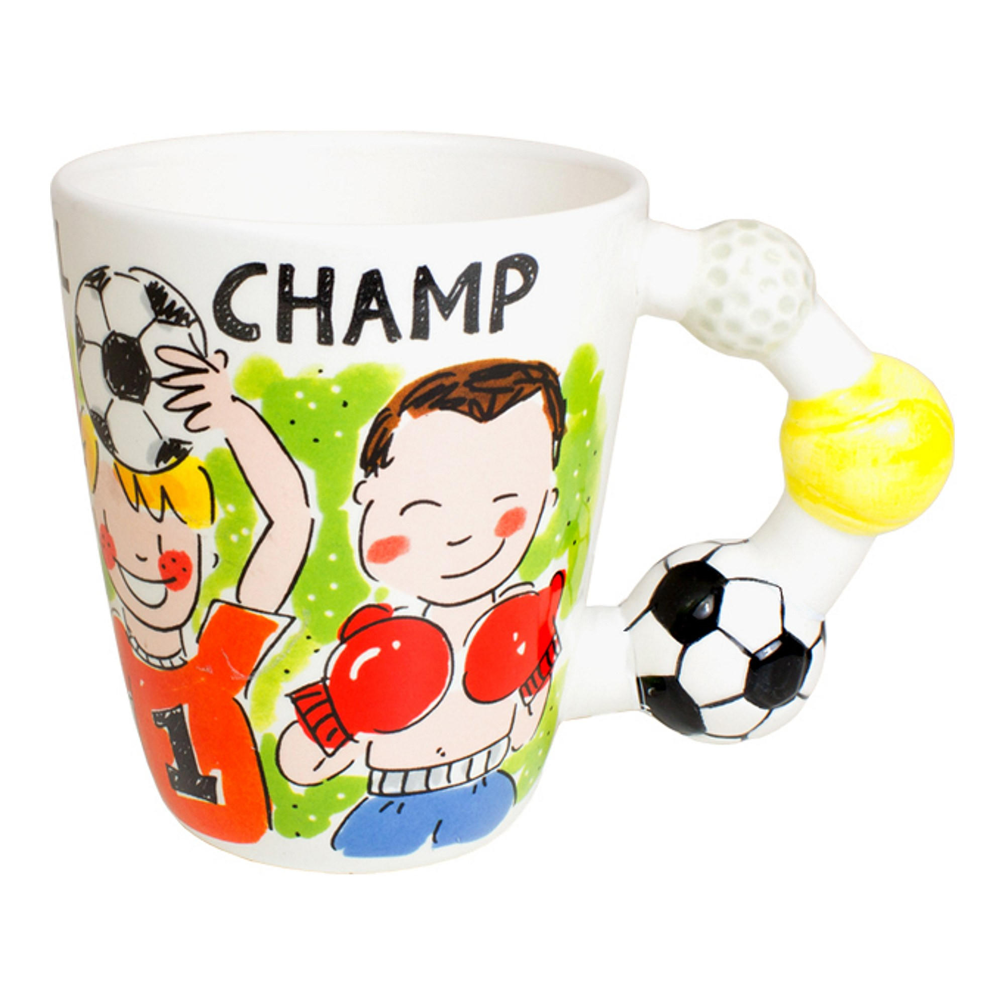 BECHER Papa, du bist ein Champion in Bunt - 350 ml - Multicolor, Keramik (0.35L) - Blond Amsterdam