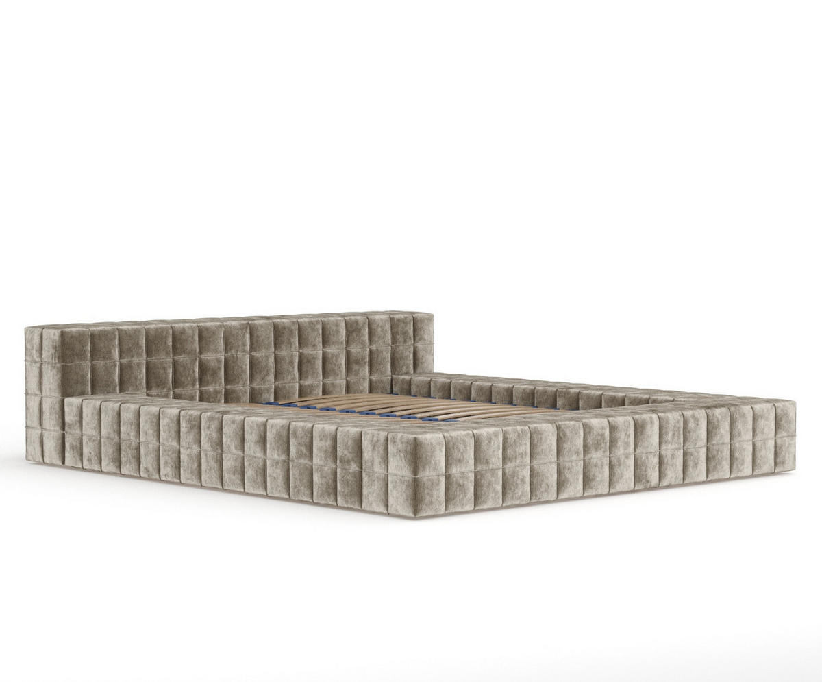 POLSTERBETT Nessino Beige 160/200 cm - Beige/Schwarz, Holz/Holzwerkstoff (160/200cm) - Maison de Reve