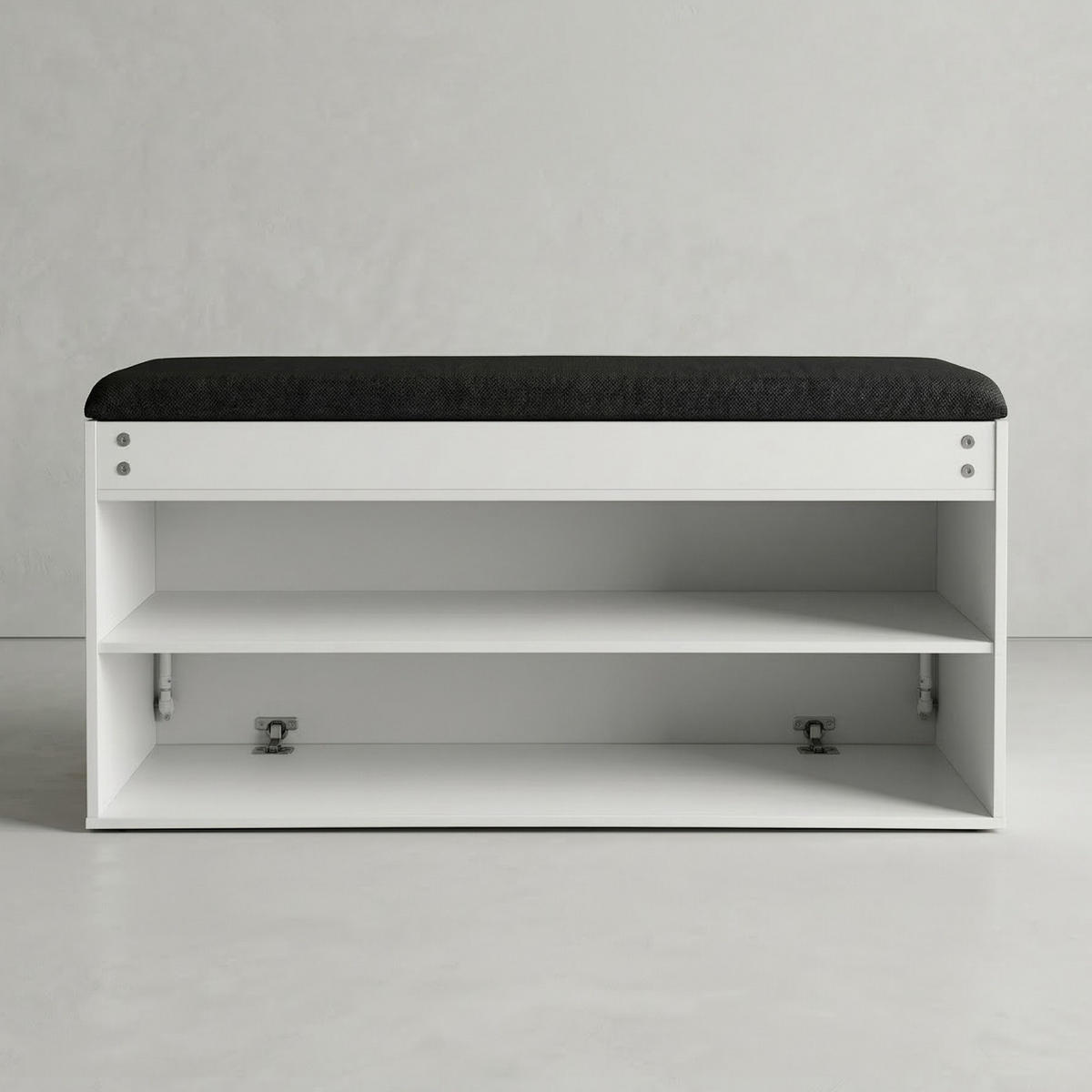 SCHUHSCHRANK Tori 100/50/35 cm Sitzbank - Weiß, Holzwerkstoff (100/50/35cm) - BOXIMO