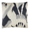 DEKOKISSEN Ikat gestrickt Anthrazit 50x50 - Anthrazit, Textil (50/50/12cm) - Malagoon