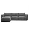 ECKSOFA TAUER 5-Sitzer, dunkelgrau - Dunkelgrau/Schwarz, Holzwerkstoff/Kunststoff (173/294cm) - Courtois Laville
