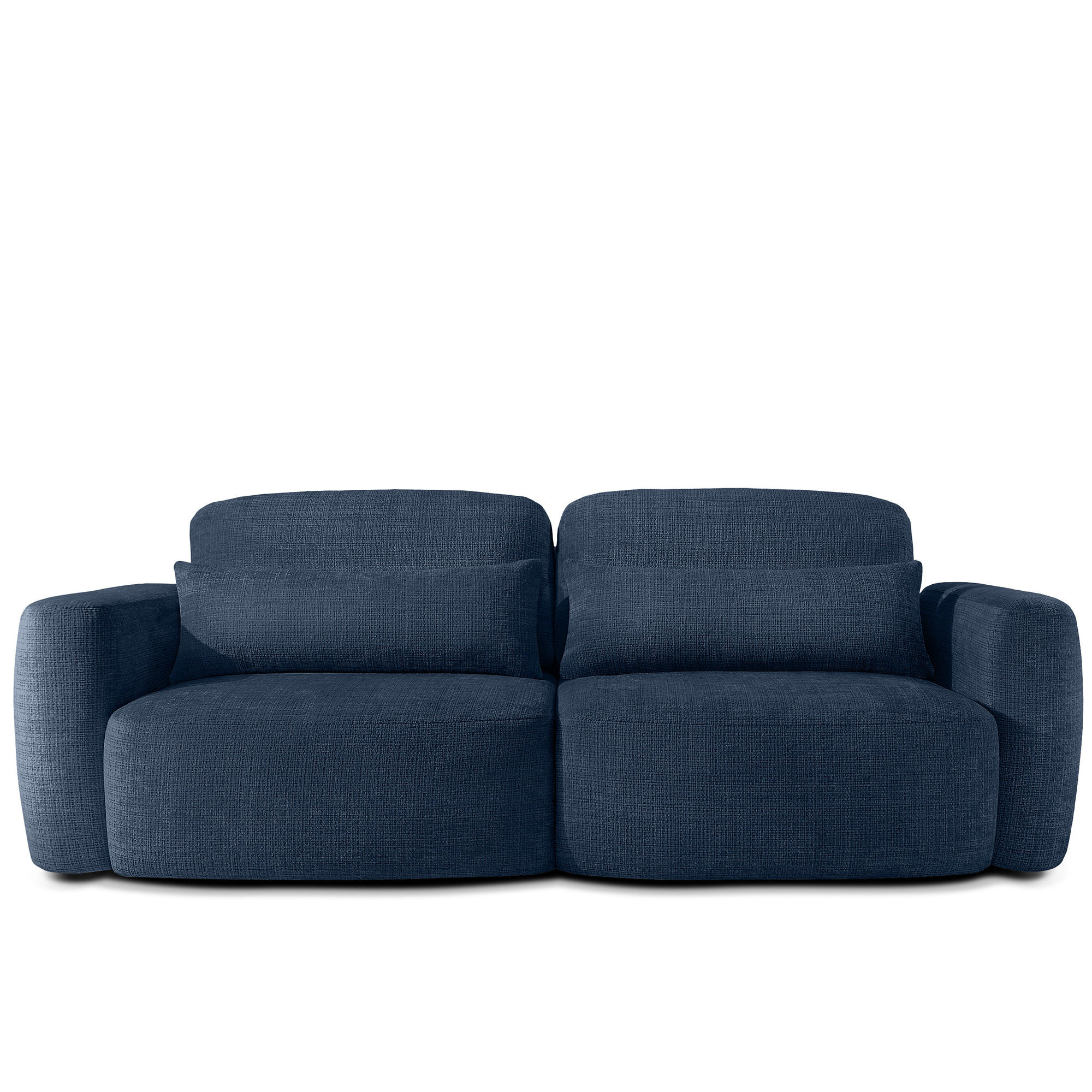 SOFA 3 ELOSA - Dunkelblau, Holz/Textil (245/85/115cm) - KONSIMO®