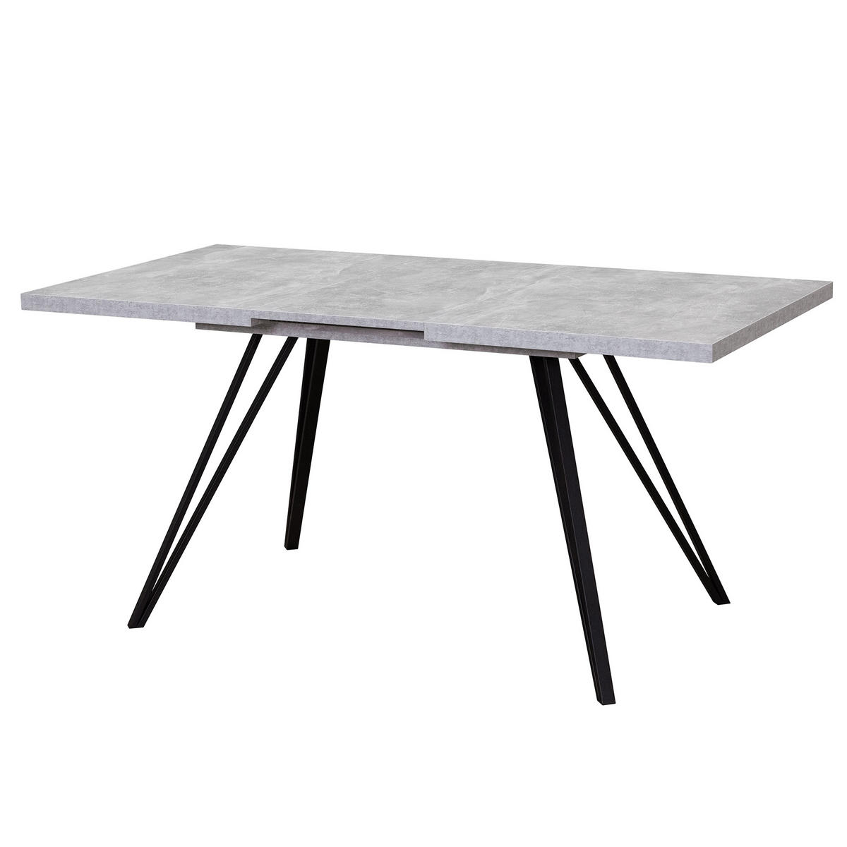 ESSTISCH Life in Beton Optik - Grau, Holzwerkstoff (90/200/75cm) - Vladon