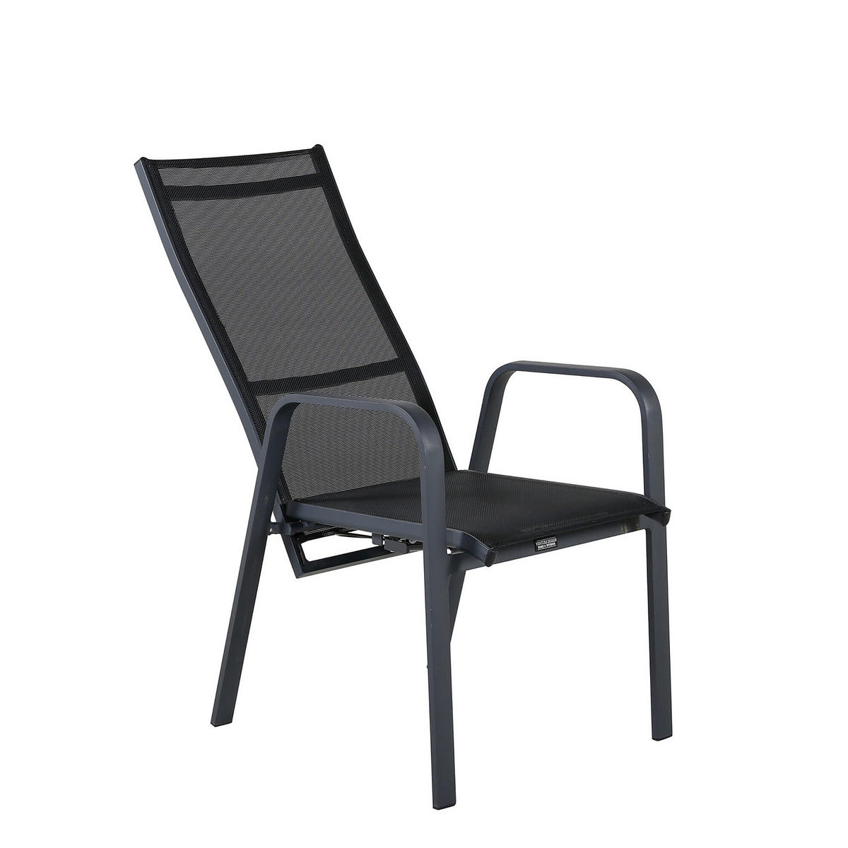 ARMLEHNENSTUHL - Schwarz - PVC - 57 x 110 x 65 cm - Schwarz, Kunststoff (57/110/65cm) - home24
