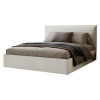 POLSTERBETT Bianco - Creme/Schwarz, Holzwerkstoff/Kunststoff (140/200cm) - MIRJAN24