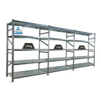 FACHBODENREGAL PROXIMO 200x450x70cm 5 Ebenen Beidseitig nutzbar Verzinkt - Silberfarben, Metall (450/200/70cm) - PROREGAL