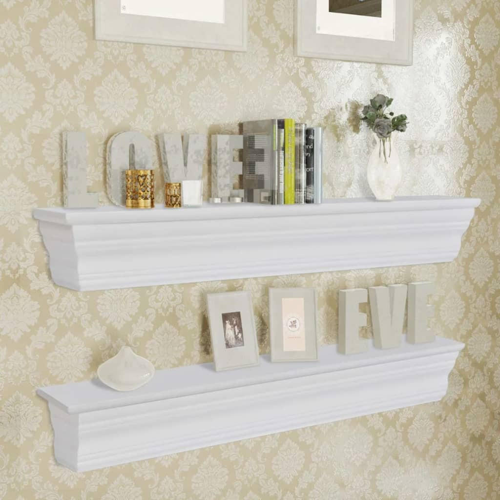 WANDREGALE Aaliyah 2 Stk. Weiß - Weiß, Holz (61/9/9.5cm) - furnicato