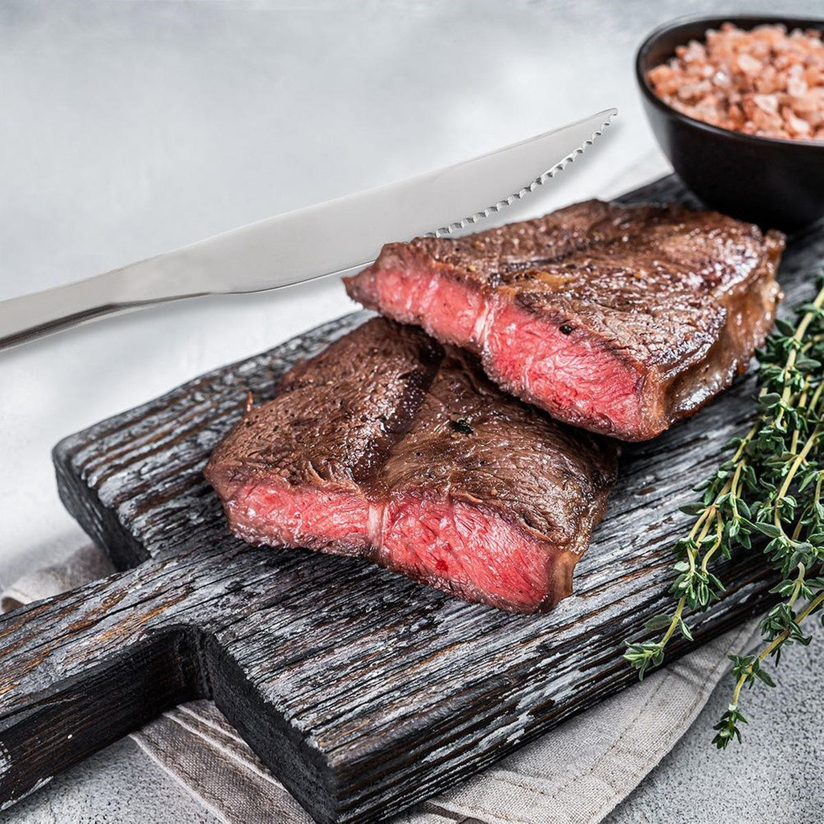 STEAK- UND BURGERMESSER Stahl 2 Stück. - Silberfarben, Metall (23cm) - Orion 