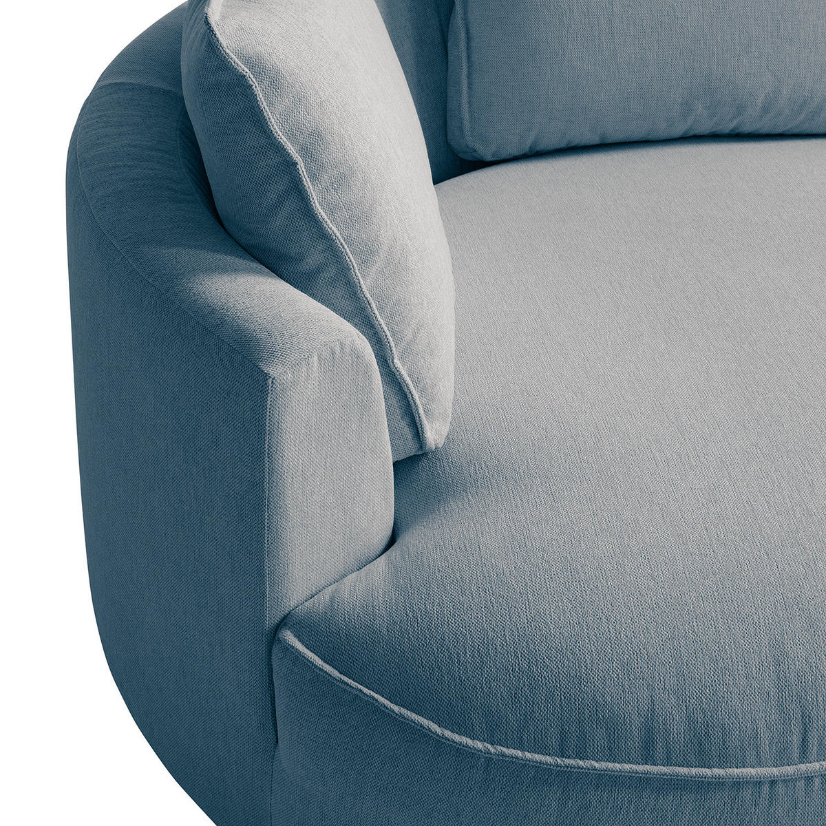 OTTOMANE - modular - Blau/Schwarz, Kunststoff/Textil (126/82/154cm) - home24