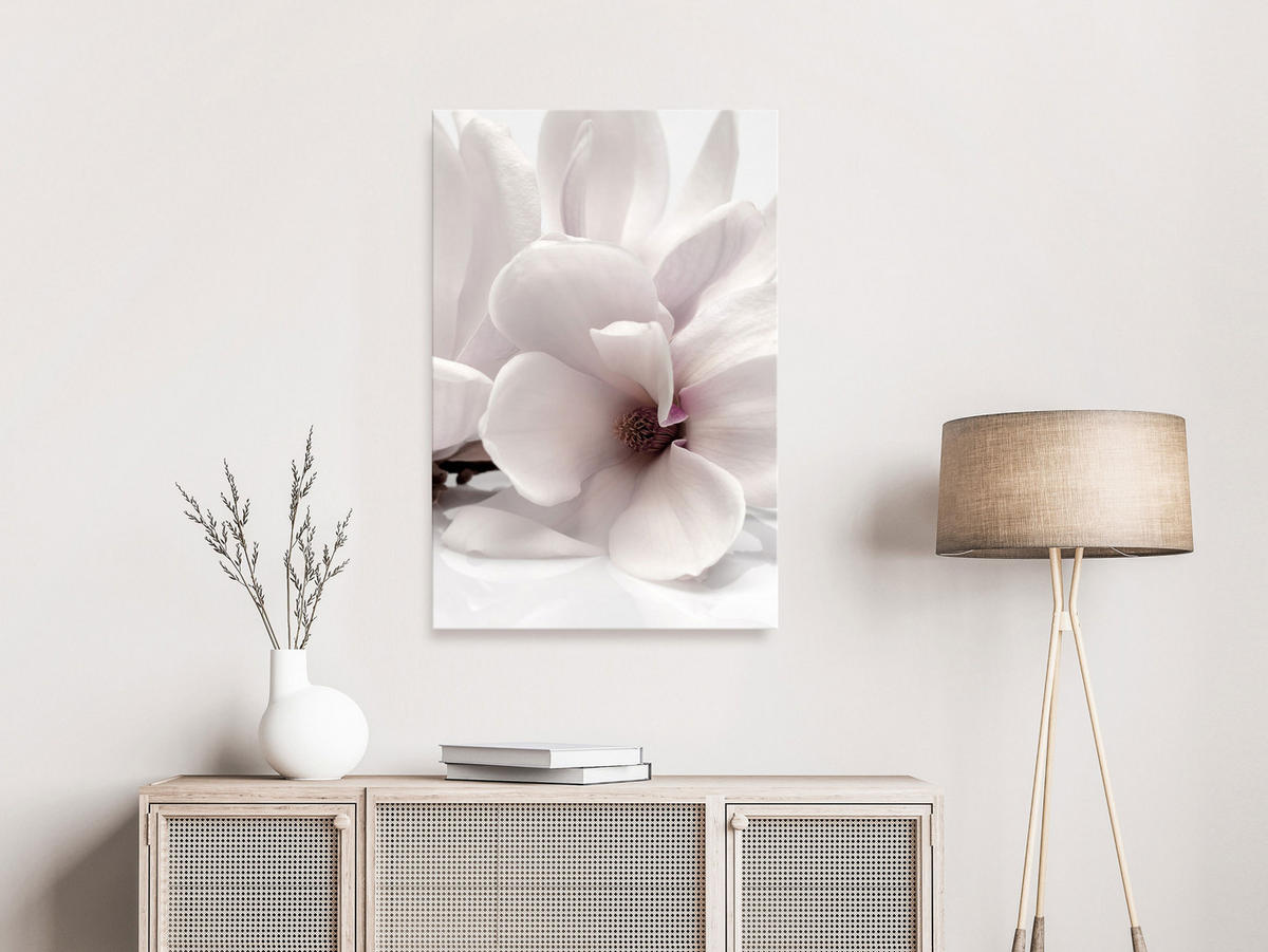 KUNSTDRUCK Weiß 40/60 cm - Weiß/Braun, Textil (40/60cm) - KUNSTLOFT
