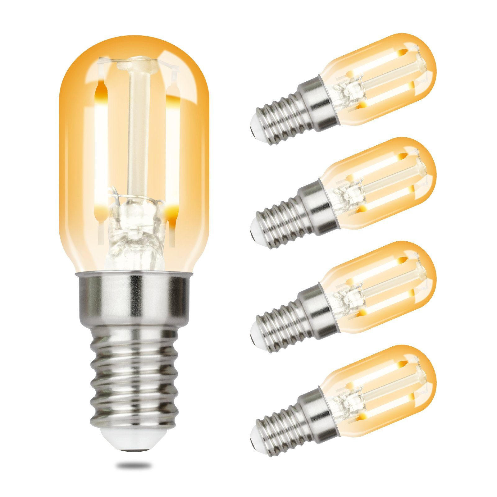LED žárovky E14 2W (sada 4 ks) - průhledná, sklo (2.2/6.4cm) - Nettlife