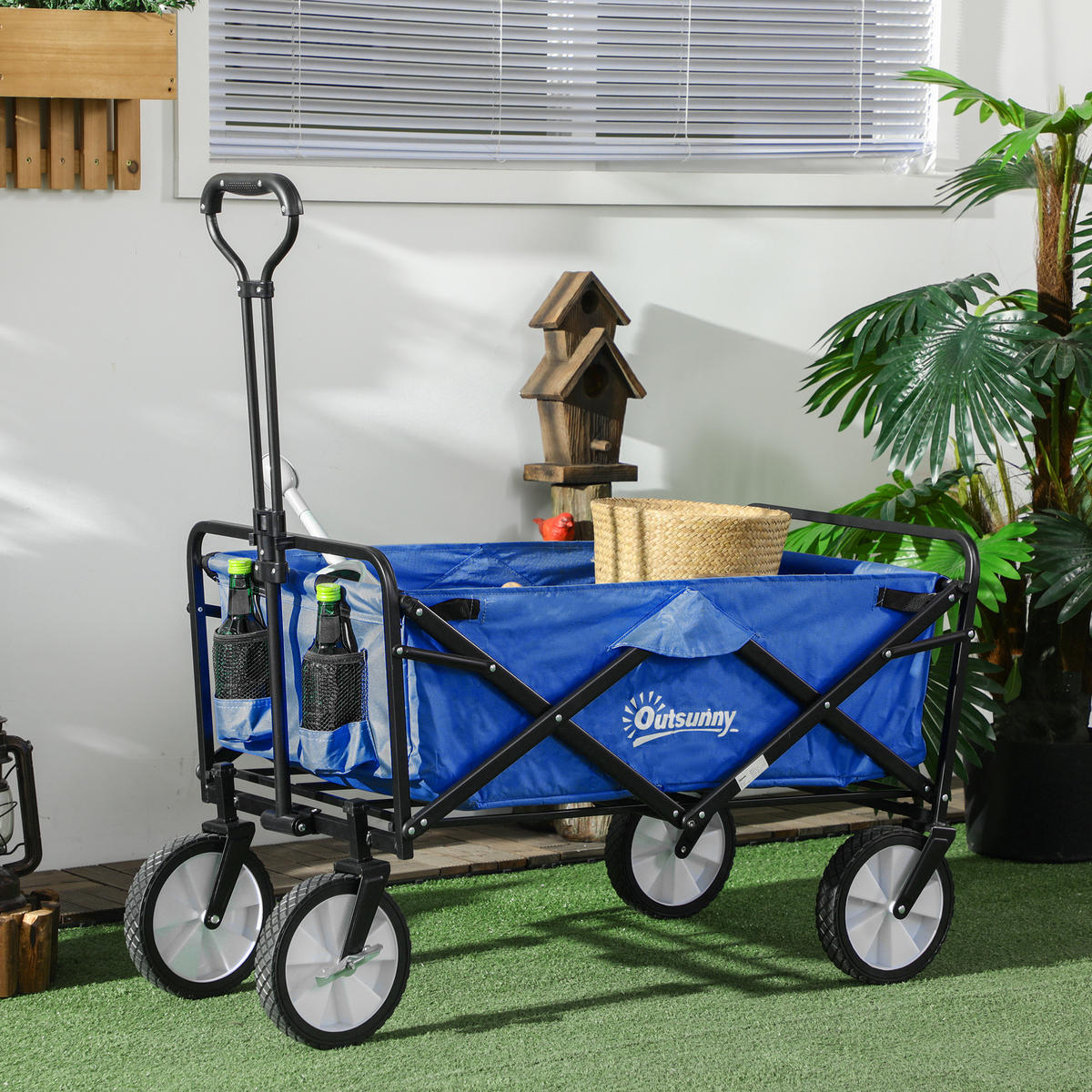BOLLERWAGEN klappbar 93x49x75 cm Oxford - Dunkelblau, Metall (93/100/49cm) - Fortuna Lai