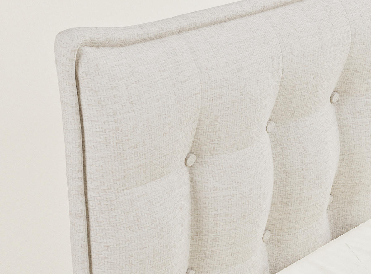 BOXSPRINGBETT Fatu 200/200 cm, in Beige, Bettkasten, Matratze, Topper - Beige/Schwarz, Holz/Holzwerkstoff (200/200cm) - Maison de Reve