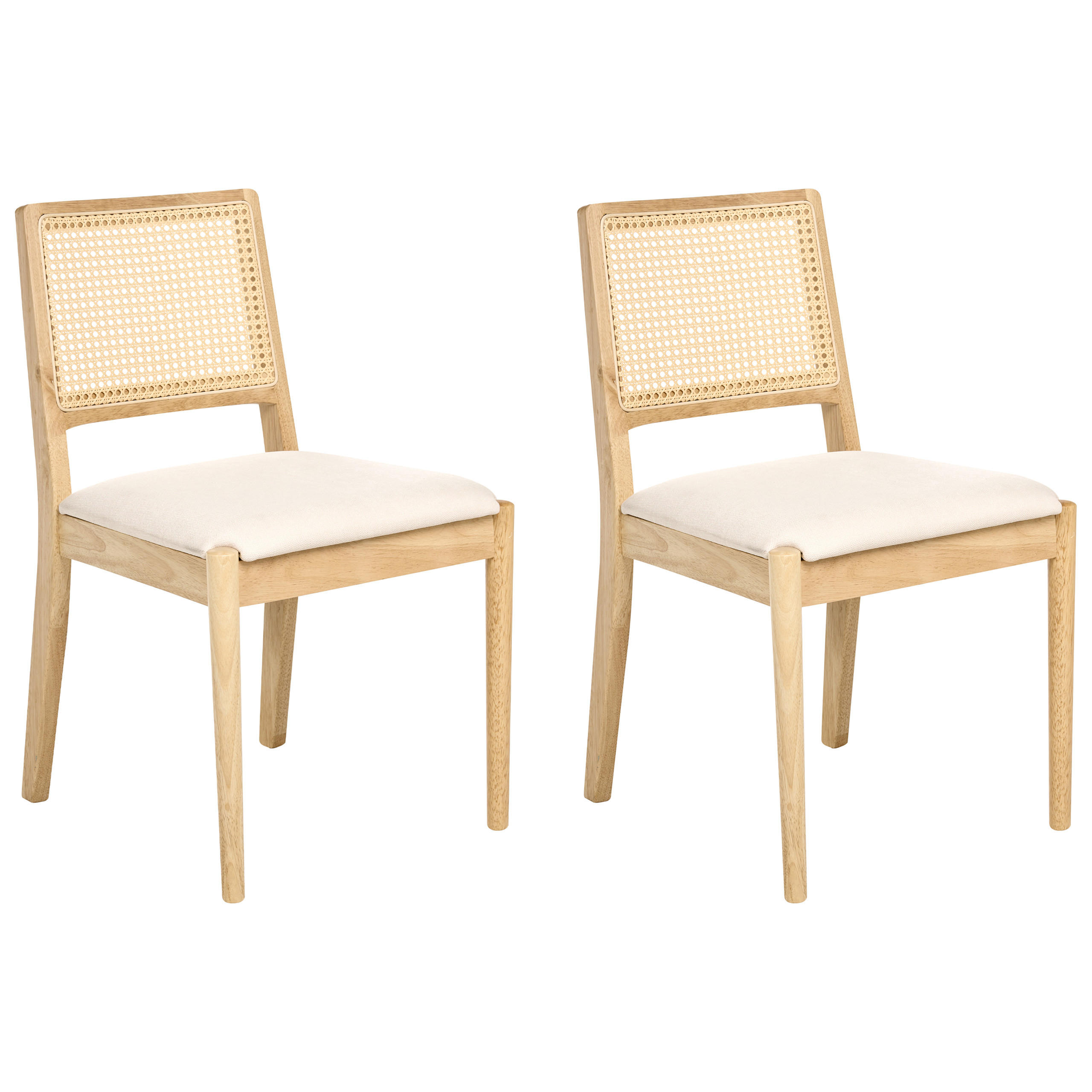 Beliani Esszimmerstuhl Hellbraun, Beige 47x80x55 cm