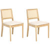 ESSZIMMERSTUHL 2er-Set Hellbraun Tamarac - Hellbraun/Beige, Holz (47/80/55cm) - Beliani