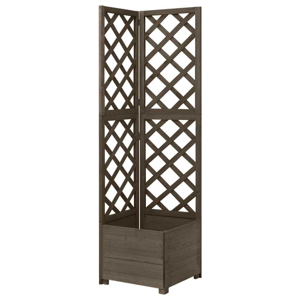 vidaXL Eck-Spalier Grau 40x150x40 cm