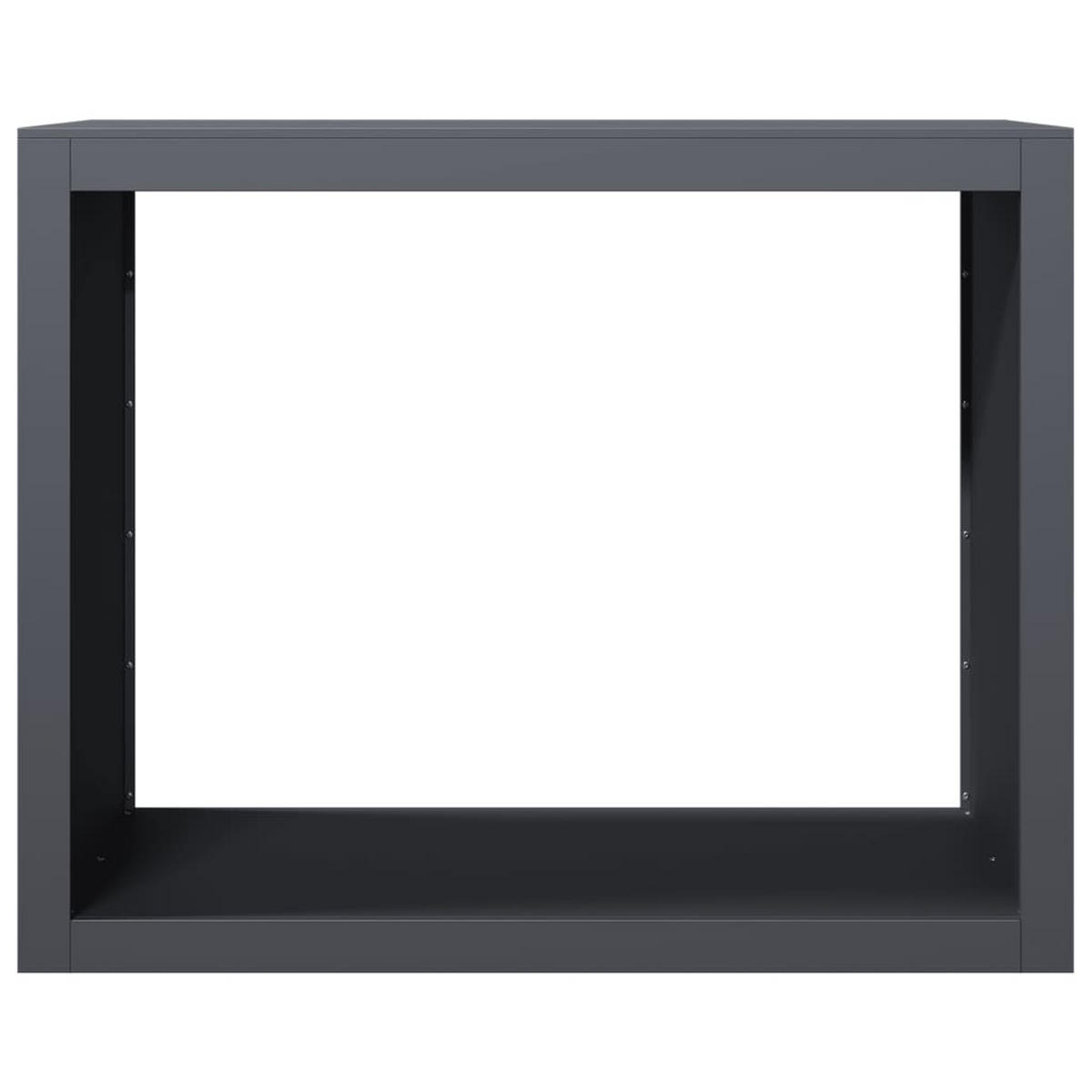 BRENNHOLZREGAL Anthrazit 100/40/80 Cm Stahl - Anthrazit, Metall (40/80/100cm) - vidaXL