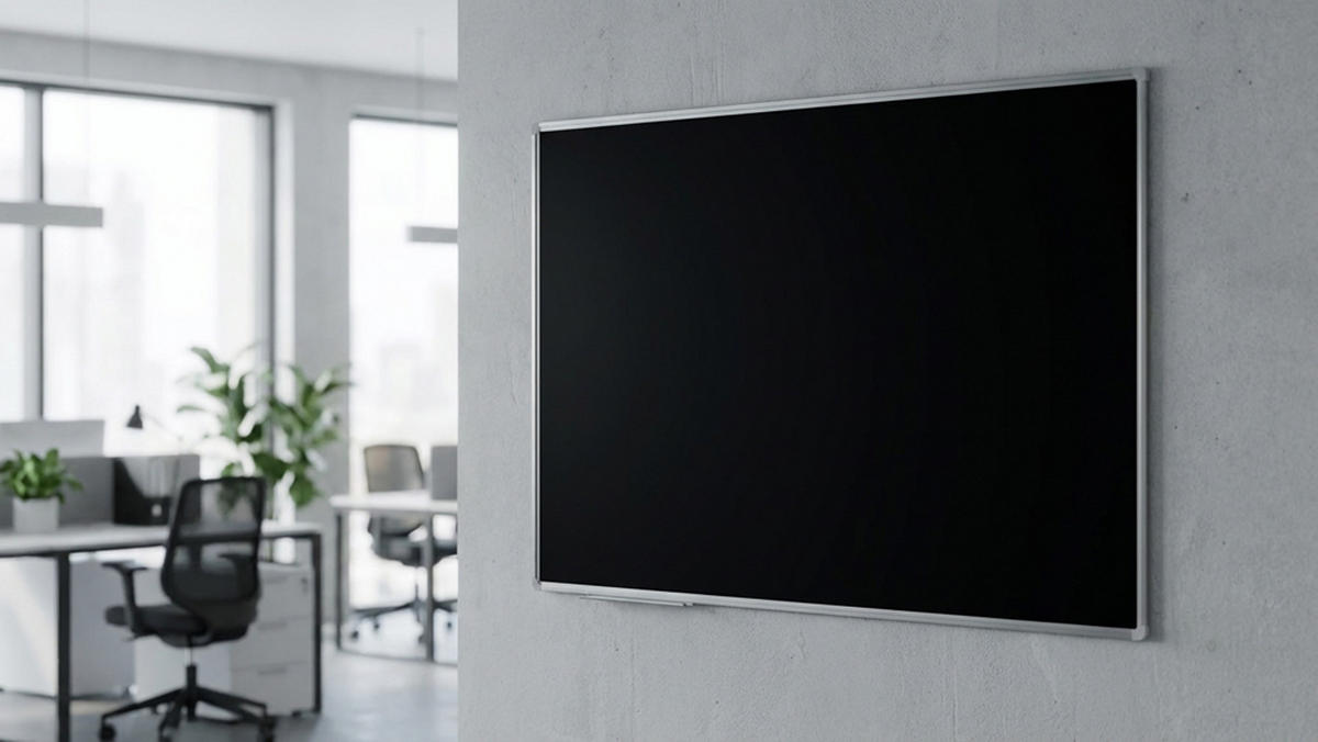KREIDETAFEL mit Alurahmen Premium EXPO 150x100cm - Schwarz, Metall (150/100/1.6cm) - ALLboards