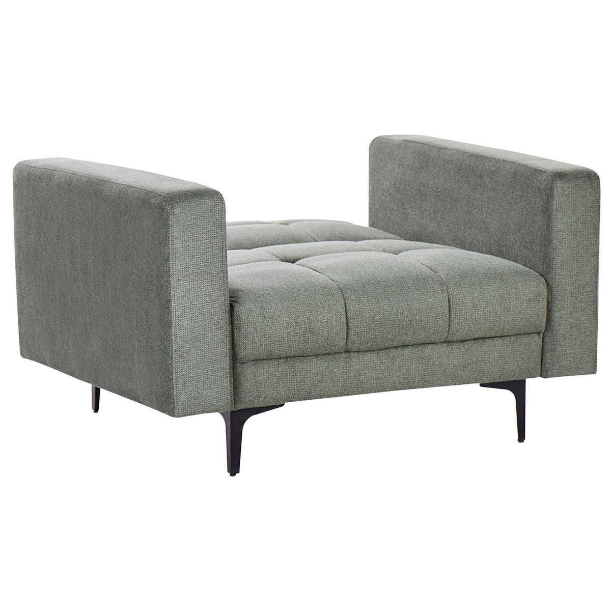 SESSEL Dunkelgrün Alnes - Dunkelgrün/Schwarz, Textil (110/77/89cm) - Beliani