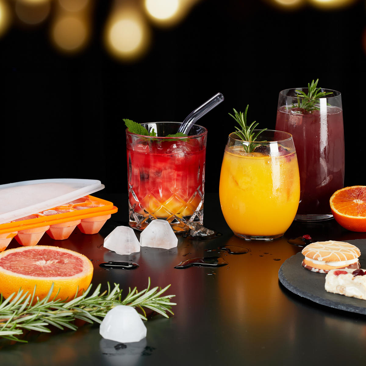 2XEISWÜRFELFORM - Orange, Kunststoff (20.5/3/12.5cm) - Relaxdays