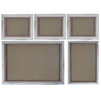 BILDERRAHMEN SET rechteckig Kiefer Weiß Dekor 5-Set - Weiß, Holz (36/26/1cm) - MCW