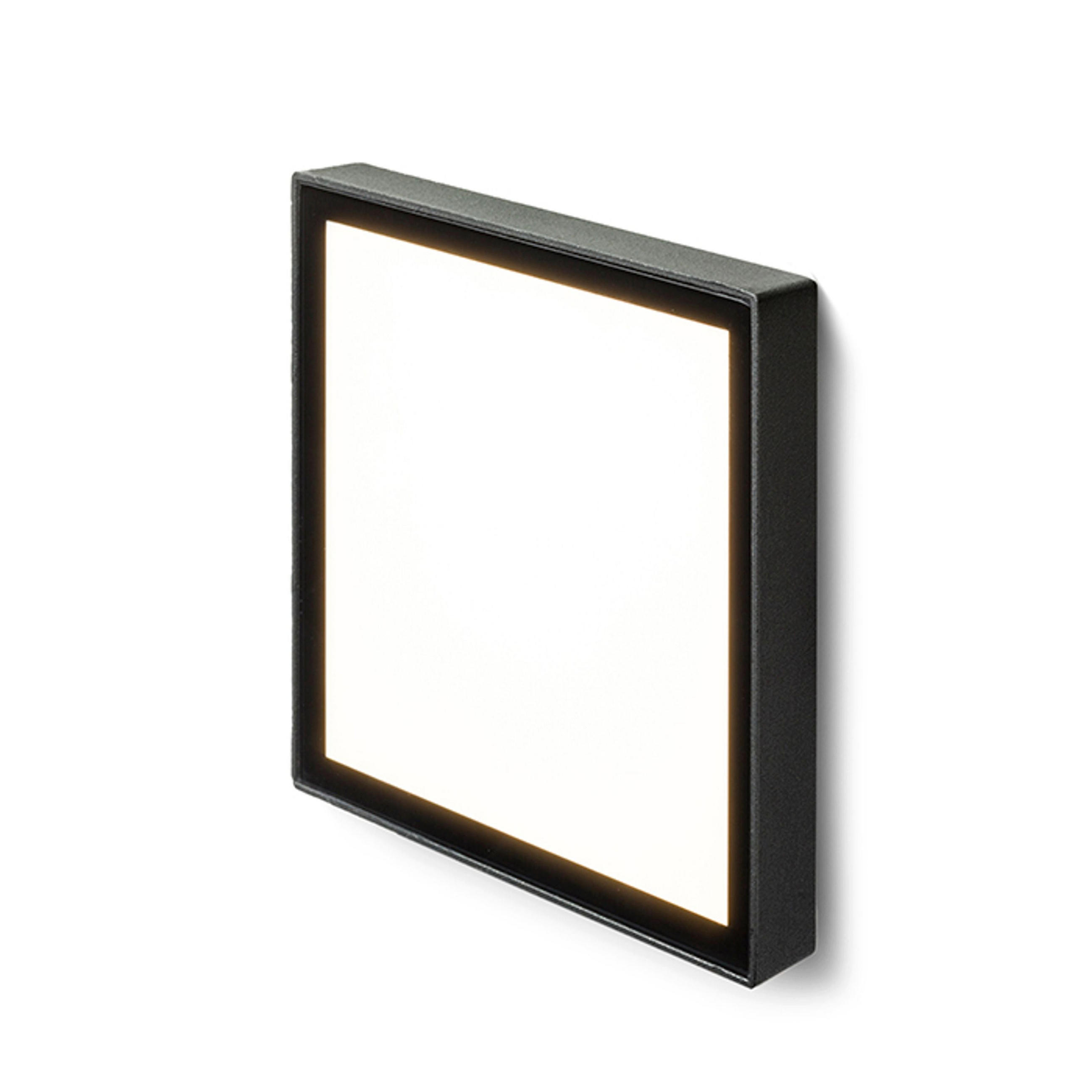 AUSSENLEUCHTE DEJAVU SQ 14 Schwarz 6 W IP65 - Schwarz, Metall (14/14/19cm) - Rendl