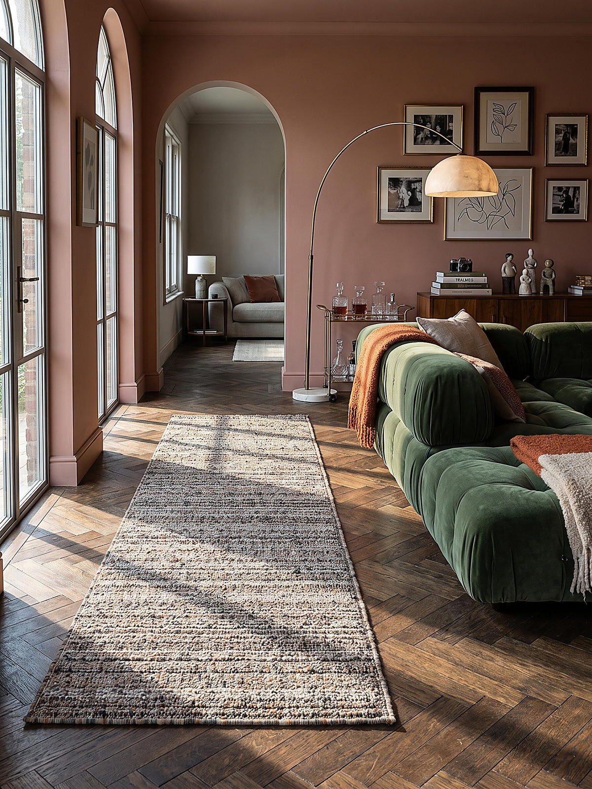 TEPPICHLÄUFER BOLLIN, Bouclé-Optik, Greige, 80 x 230 cm - Beige, Textil (80/230cm) - KADIMA DESIGN