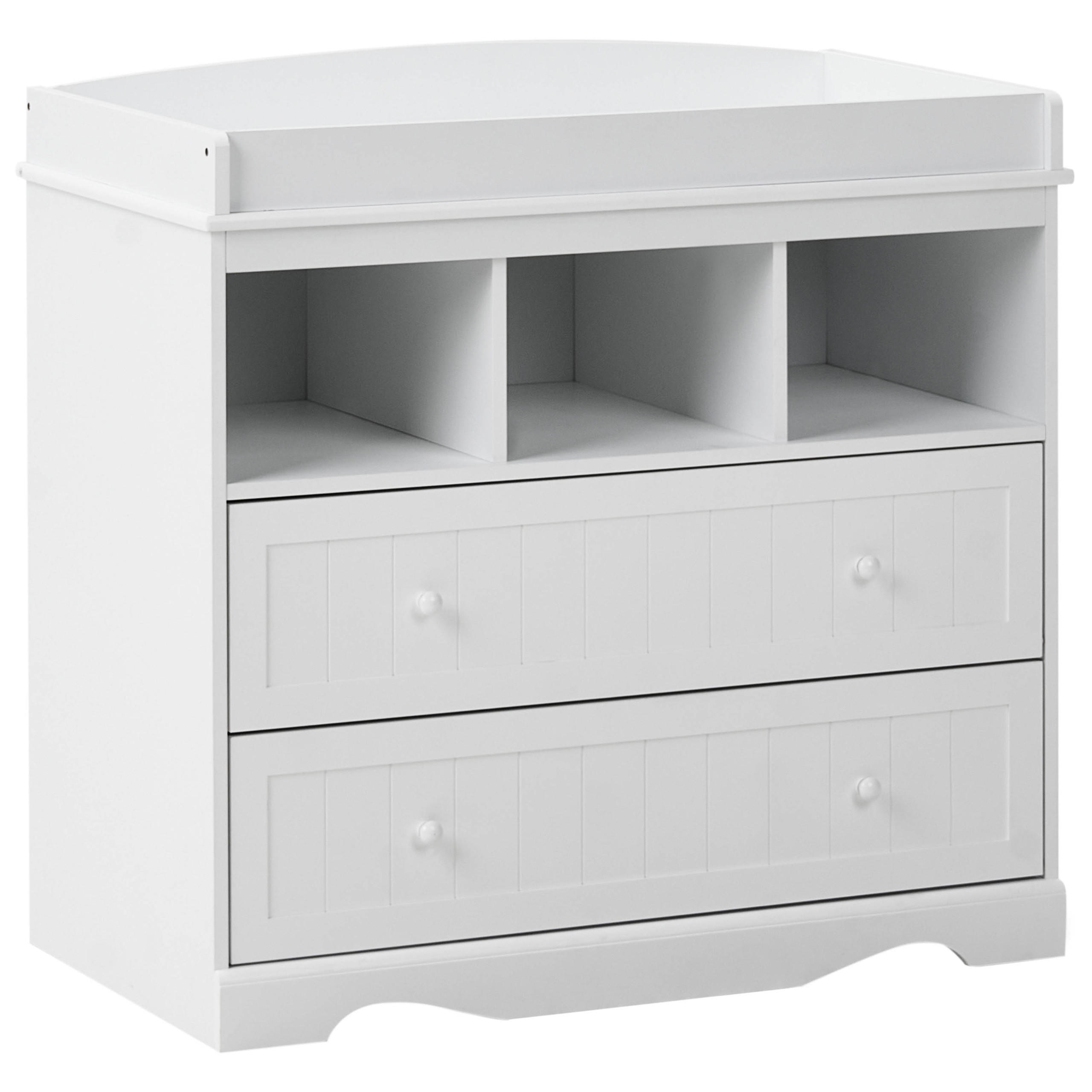 WICKELKOMMODE VIRDEN Weiß - Weiß, Holzwerkstoff (90/86/50cm) - Beliani