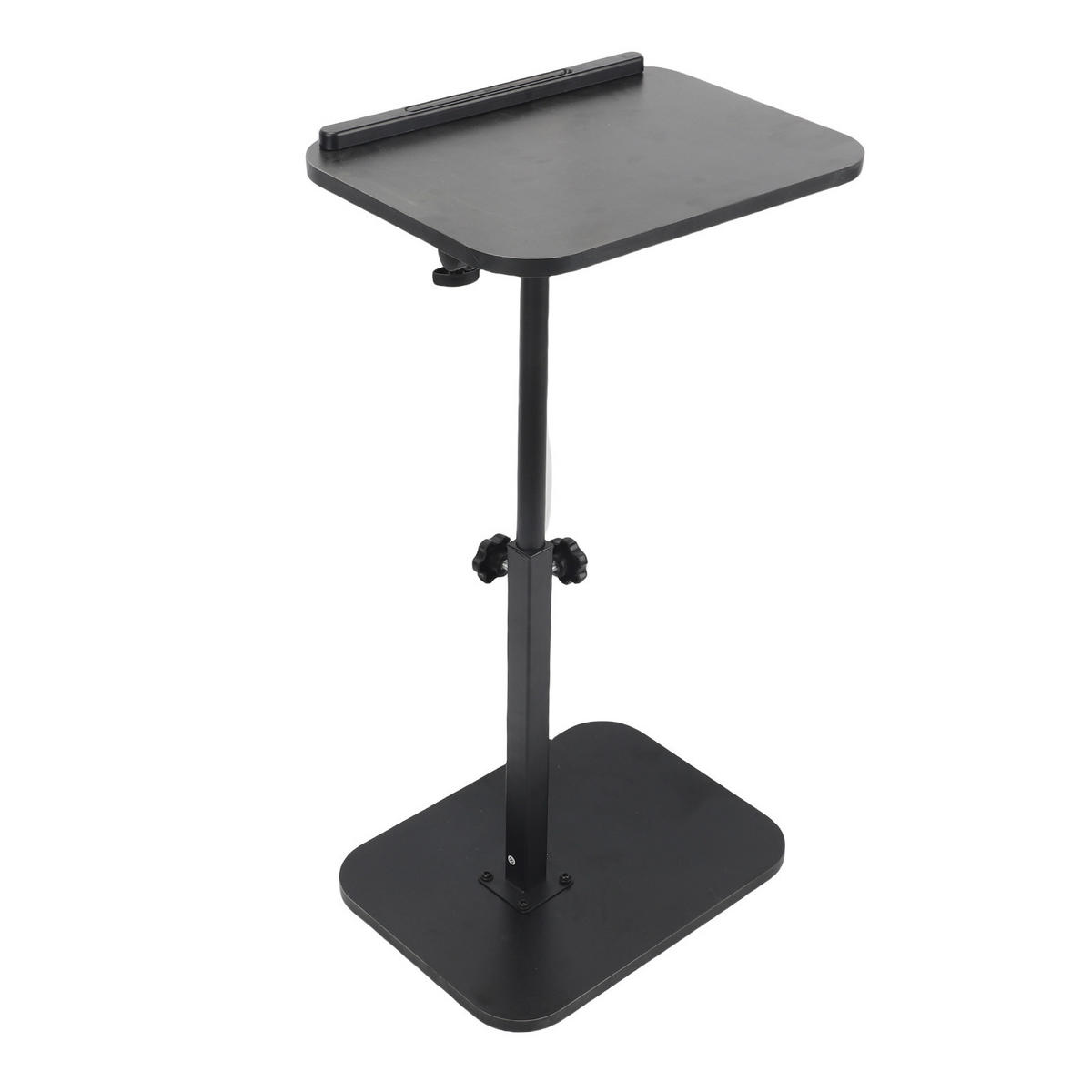 NACHTTISCH aus Massivholz, höhenverstellbarer Laptoptisch für Zuhause, 15 mm dick, mit Buchstütze, schwarz - Schwarz, Holz (40/30/80cm) - Ej. Life