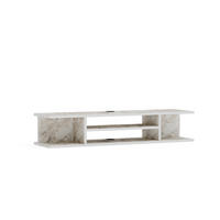 TV-ELEMENT Pivot Weiß Marmor Decor - Creme/Weiß, Holzwerkstoff (29.5/23.2/120cm) - Decorotika