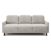 SCHLAFSOFA Hamiel Hellbeige Cordbezug 212 cm - Ecru/Schwarz, Holz/Textil (212/87/97cm) - Selsey