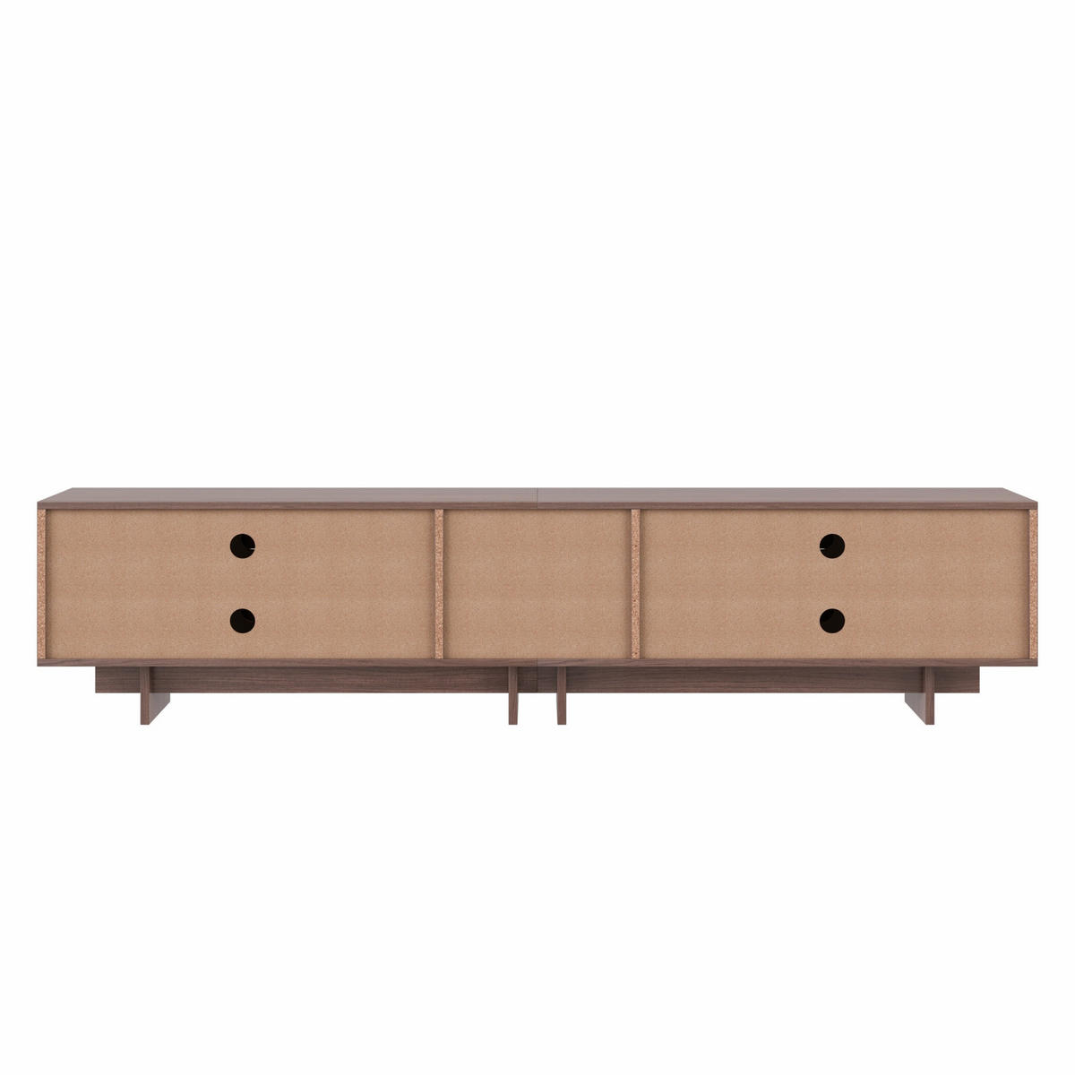 TV-SCHRANK 200cm 4 Türen 2 Schubladen Lowboard Nussbaum - Walnussfarben, Holzwerkstoff (200/55/39.5cm) - FLIEKS