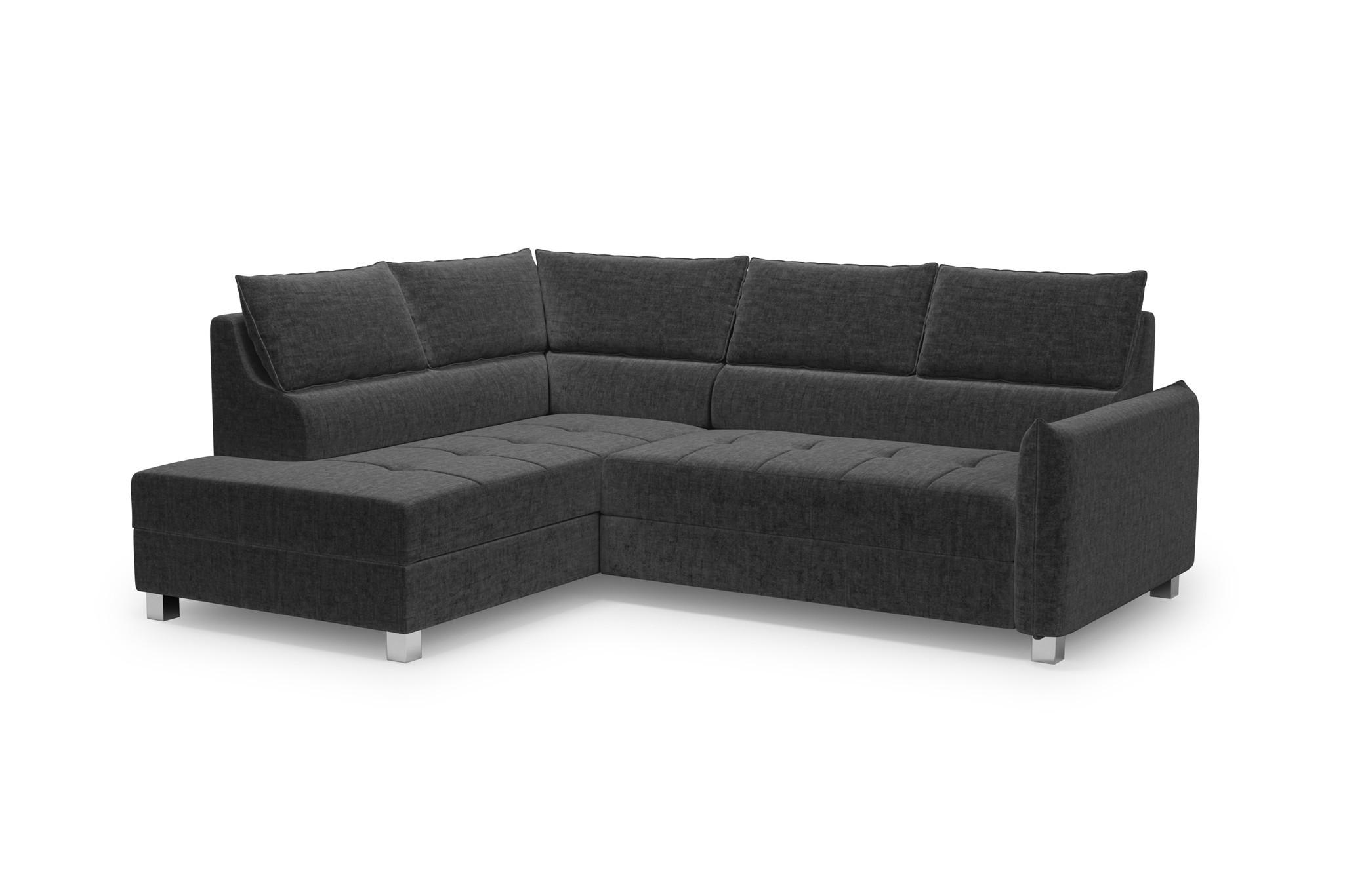 Fun Möbel Ecksofa Anthrazit 260x200 cm