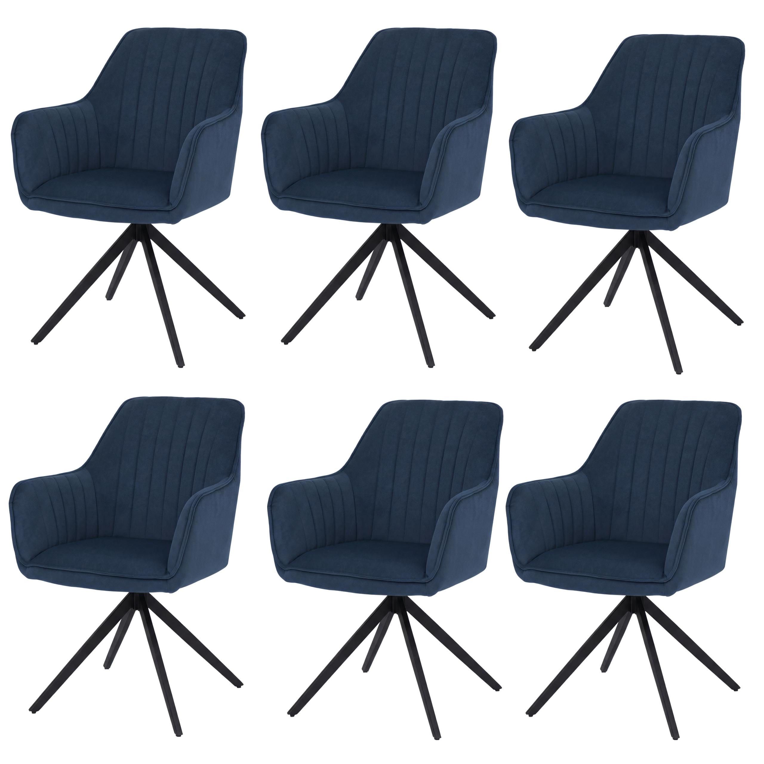 ESSZIMMERSTUHL Blau 6er-Set - Blau, Textil (60/87/68cm) - MCW